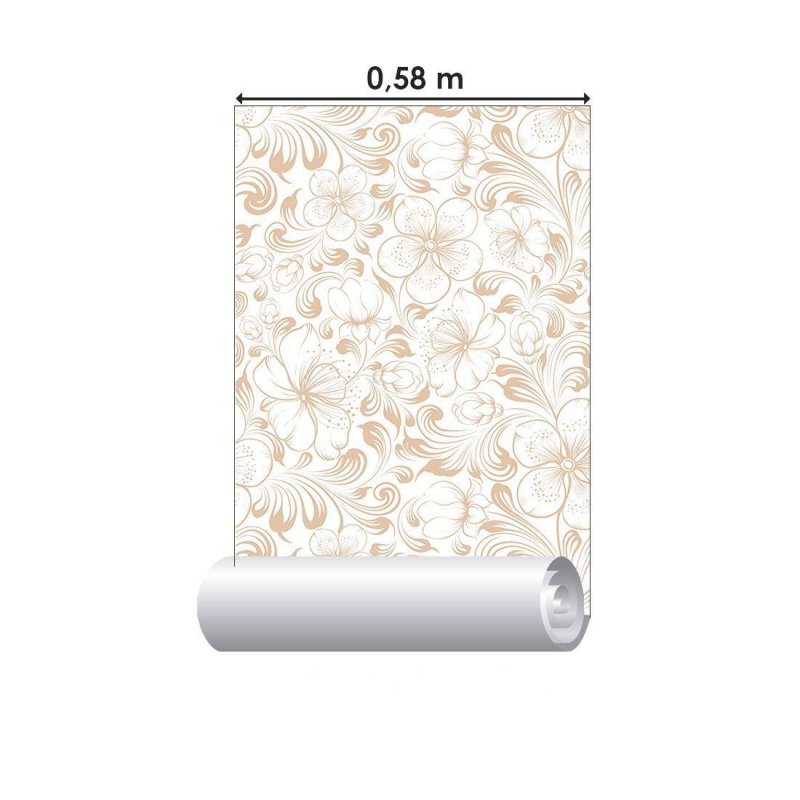 Papel de Parede Adesivo Arabescos Floral N013095 - Papel na Parede