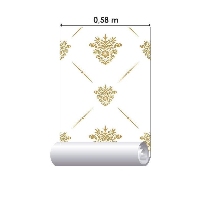 Papel de Parede Adesivo Arabescos Floral N013156 - Papel na Parede