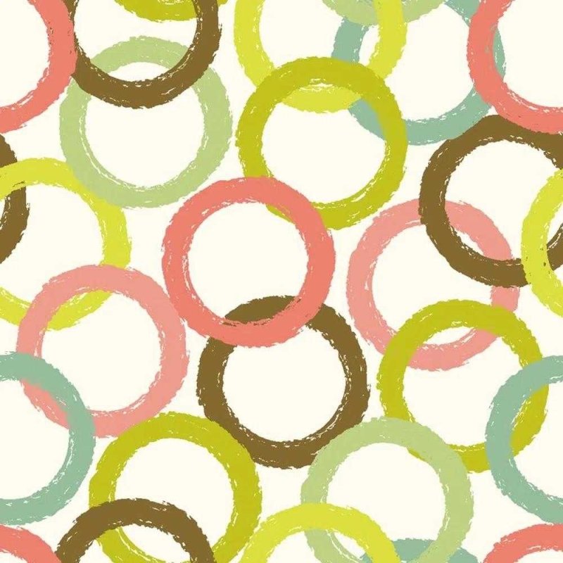 Papel de Parede Adesivo Argolas Coloridas Retrô 255453885 - Papel na Parede