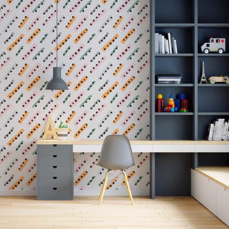 Papel de Parede Adesivo artístico Colorico Pinceladas N06281 - Papel na Parede