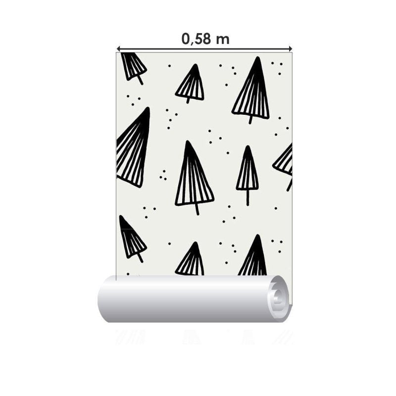 Papel de Parede Adesivo Árvores Inverno N014093 - Papel na Parede