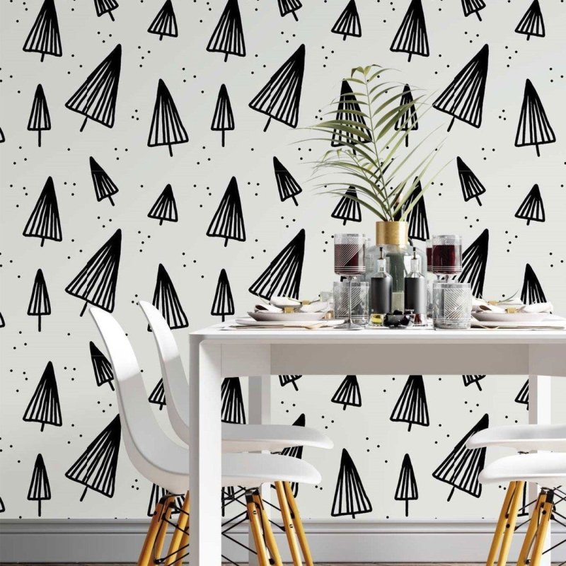 Papel de Parede Adesivo Árvores Inverno N014093 - Papel na Parede