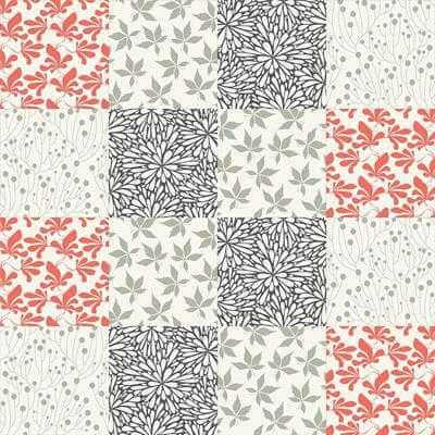 Papel de Parede Adesivo Azulejo Floral 232743748 - Papel na Parede