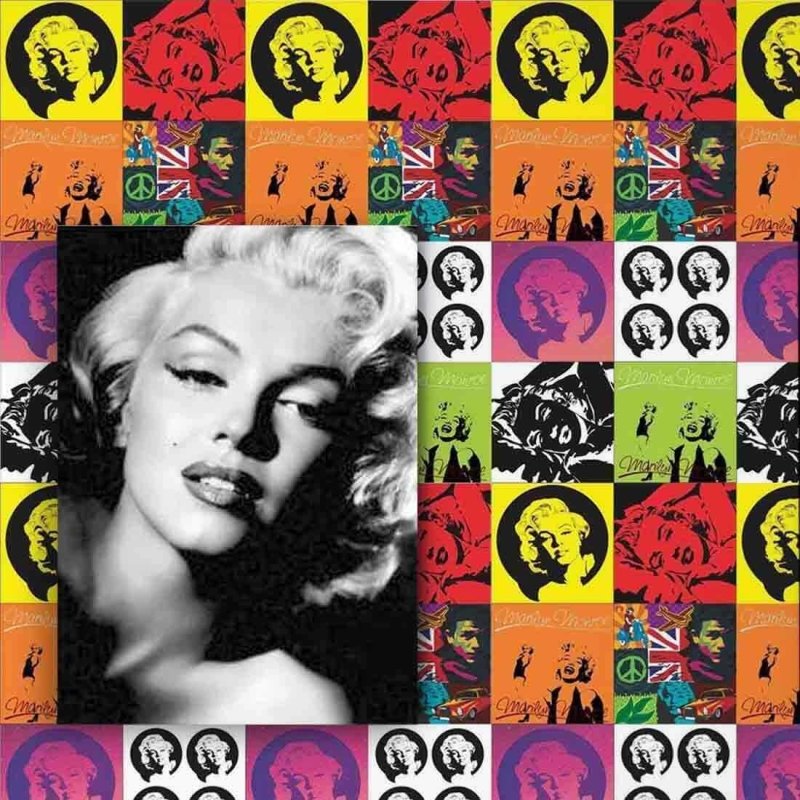 Papel de Parede Adesivo Azulejo Marilyn Monroe L19 - Papel na Parede