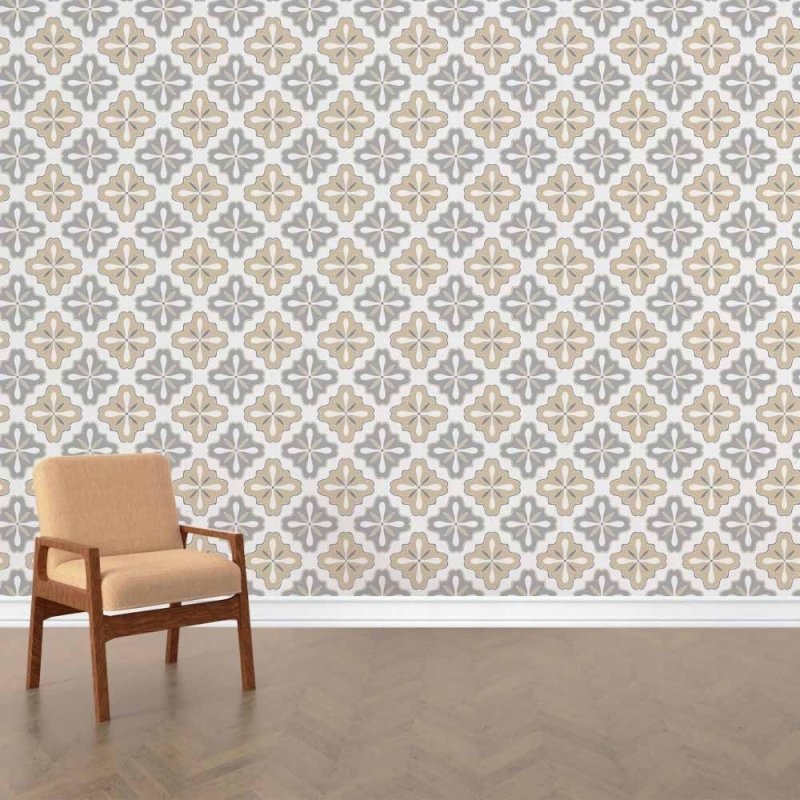 Papel de Parede Adesivo Azulejo Neutro N015174 - Papel na Parede