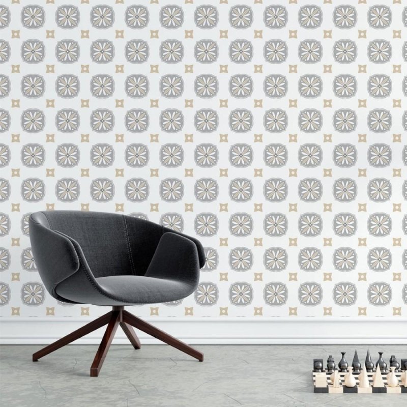 Papel de Parede Adesivo Azulejo Neutro N015175 - Papel na Parede