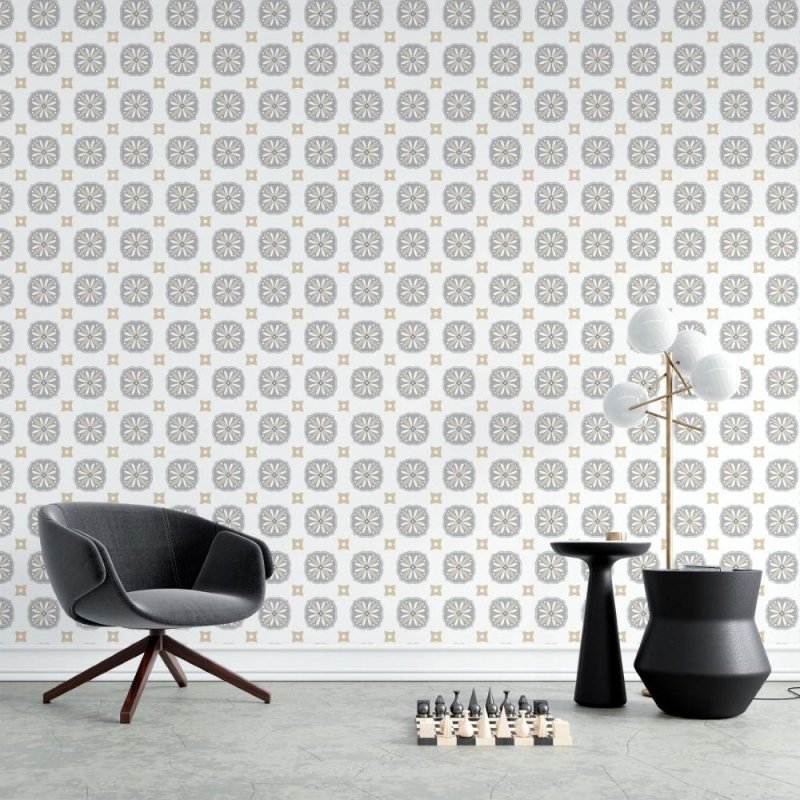 Papel de Parede Adesivo Azulejo Neutro N015175 - Papel na Parede