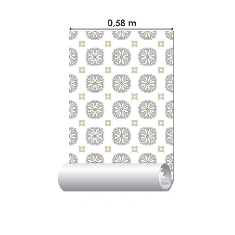 Papel de Parede Adesivo Azulejo Neutro N015175 - Papel na Parede