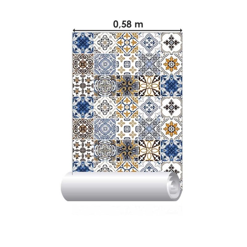 Papel de Parede Adesivo Azulejo Português N011006 - Papel na Parede