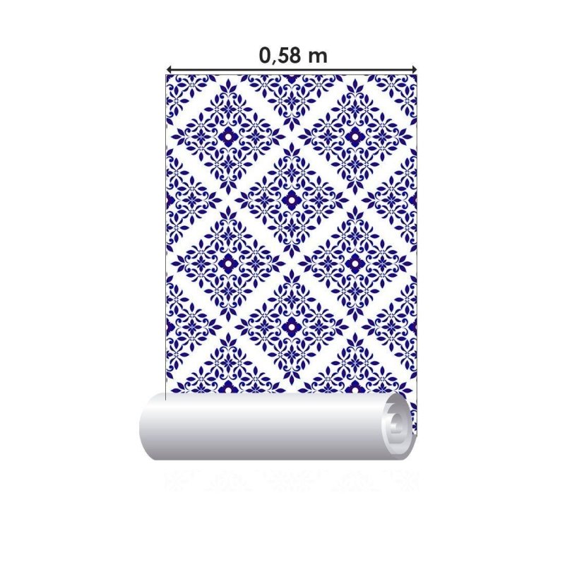 Papel de Parede Adesivo Azulejo Português N013091 - Papel na Parede