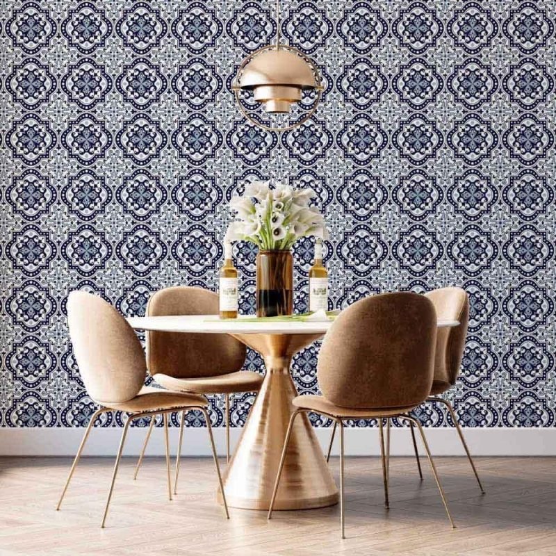 Papel de Parede Adesivo azulejo português N014128 - Papel na Parede