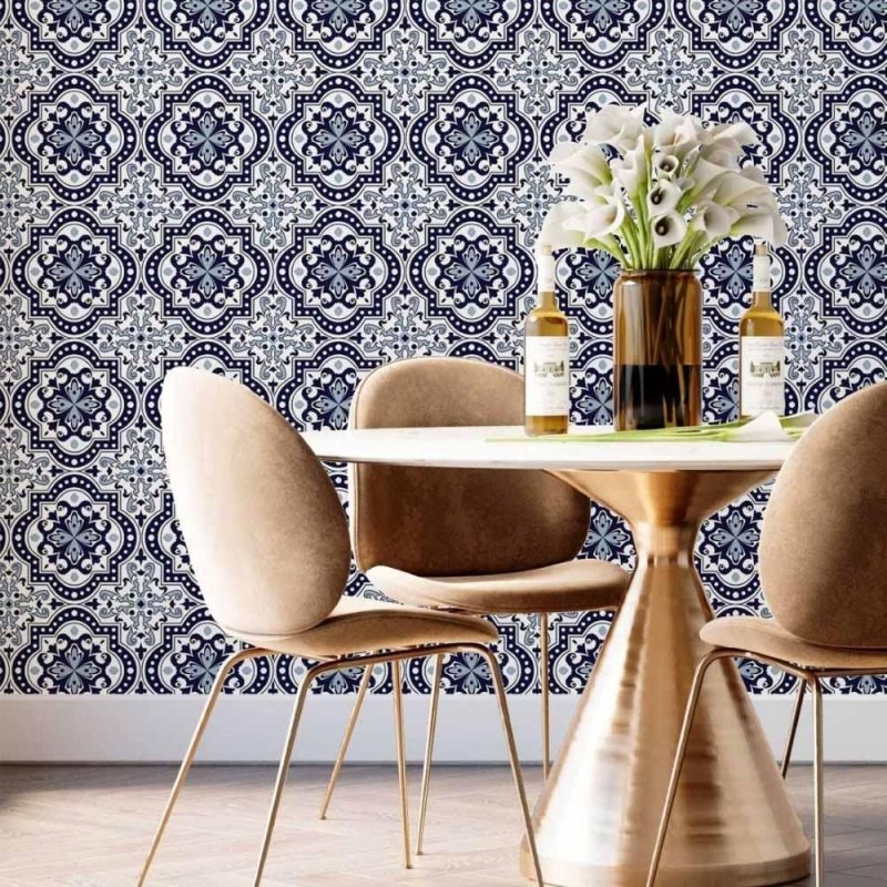 Papel de Parede Adesivo azulejo português N014128 - Papel na Parede