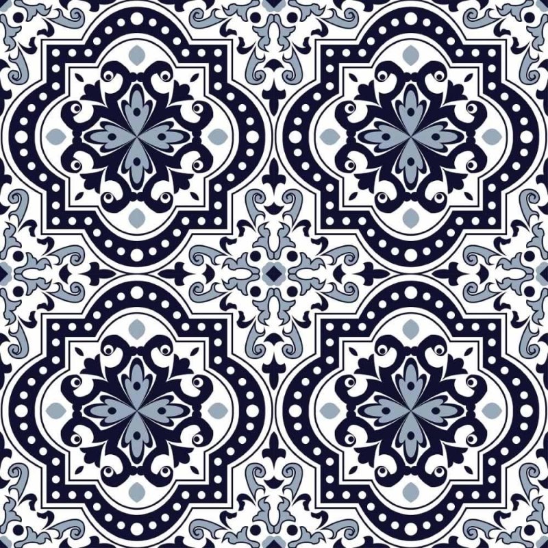 Papel de Parede Adesivo azulejo português N014128 - Papel na Parede