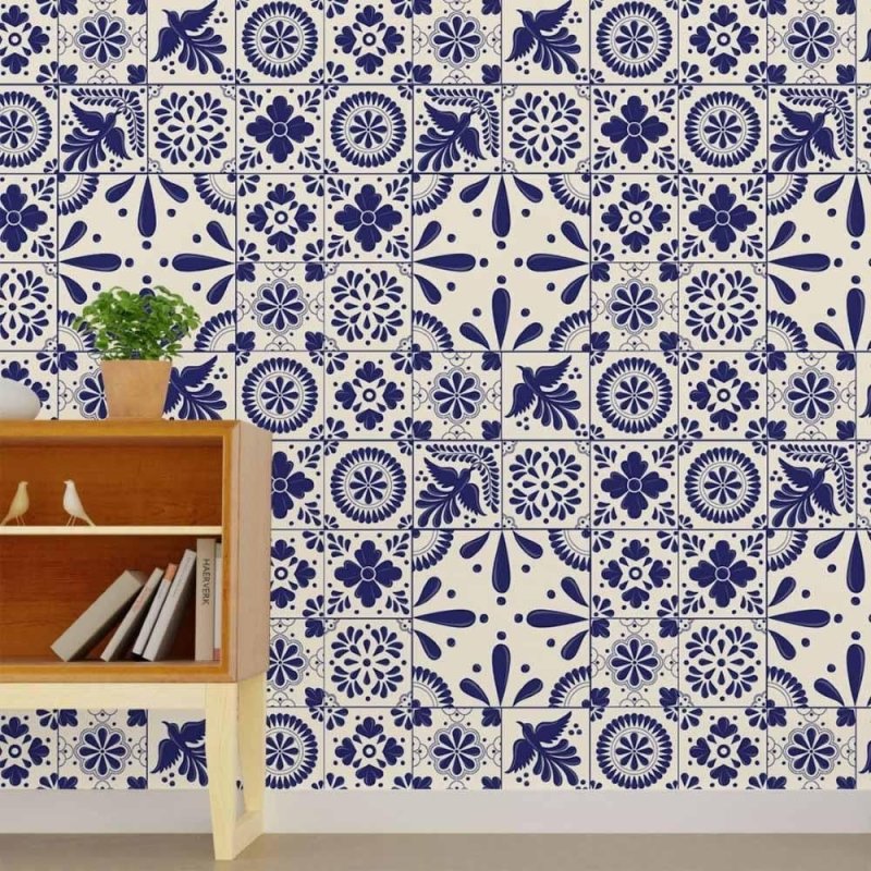 Papel de Parede Adesivo Azulejo Português N015084 - Papel na Parede