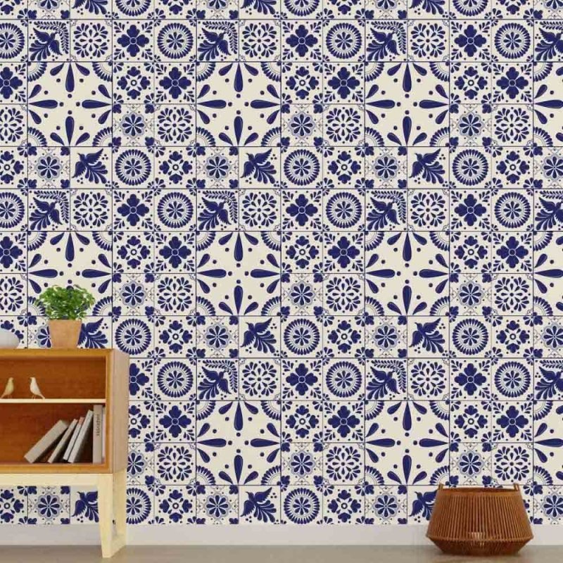 Papel de Parede Adesivo Azulejo Português N015084 - Papel na Parede