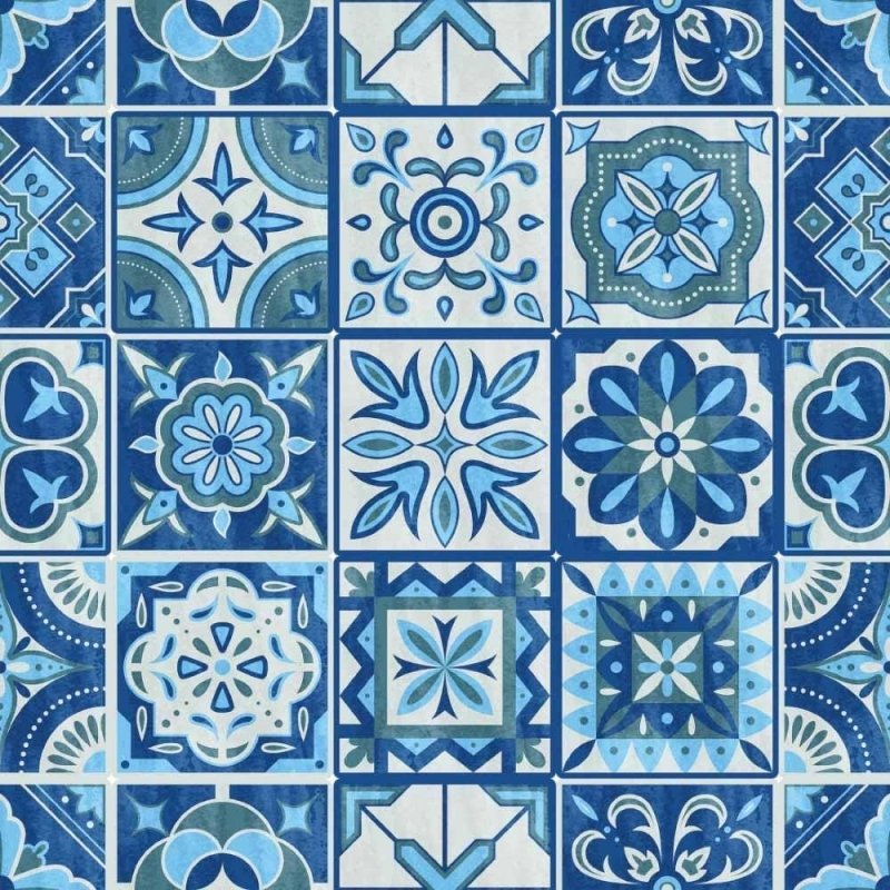 Papel de Parede Adesivo Azulejo Português N015118 - Papel na Parede