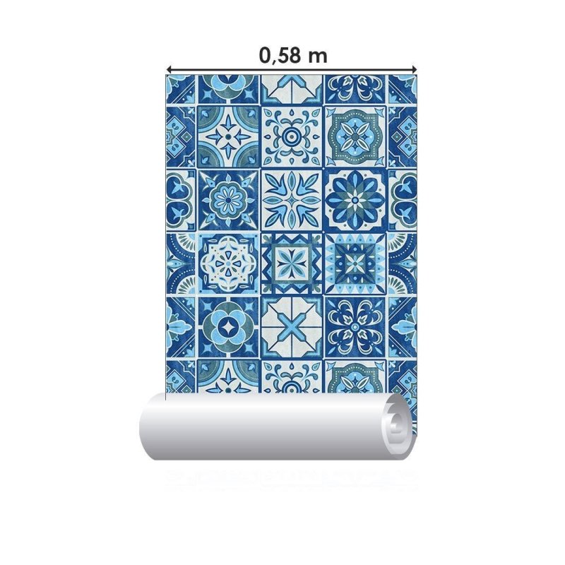 Papel de Parede Adesivo Azulejo Português N015118 - Papel na Parede