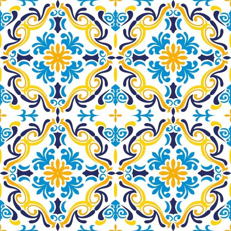 Papel de Parede Adesivo Azulejo Portugues N016063 - Papel na Parede