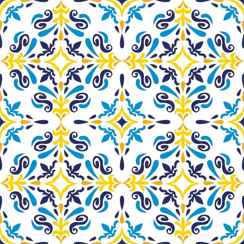 Papel de Parede Adesivo Azulejo Portugues N016064 - Papel na Parede