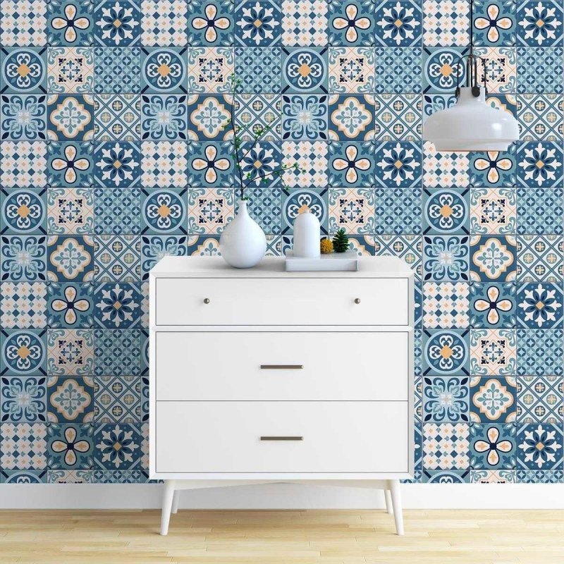 Papel de Parede Adesivo Azulejo Português N03032 - Papel na Parede