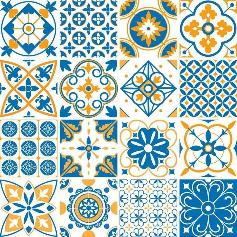 Papel de Parede Adesivo Azulejo Português N06059 - Papel na Parede