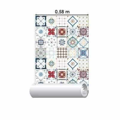 Papel de Parede Adesivo Azulejo Português N3463 - Papel na Parede