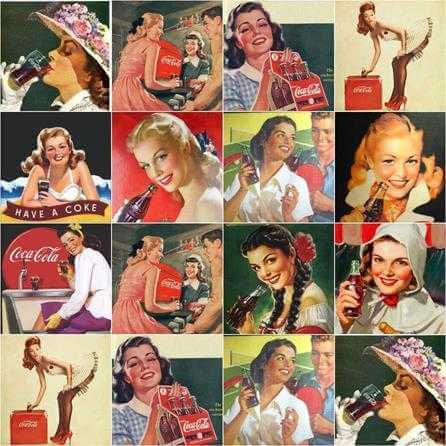 PAPEL DE PAREDE ADESIVO AZULEJO RETRÔ PIN UP 2158 - Papel na Parede