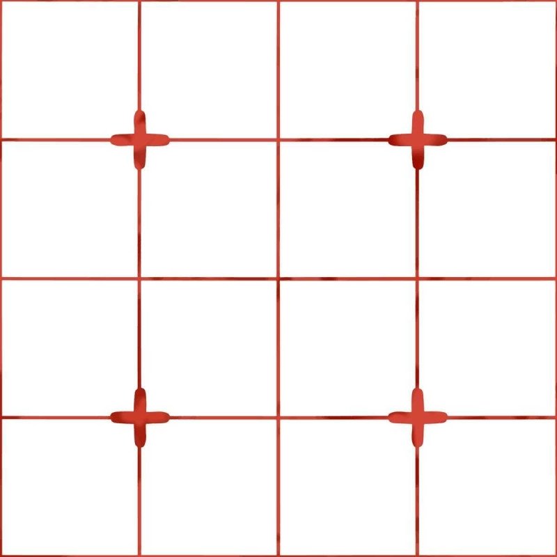 Papel de Parede Adesivo Azulejo Vermelho e Branco N05213 - Papel na Parede