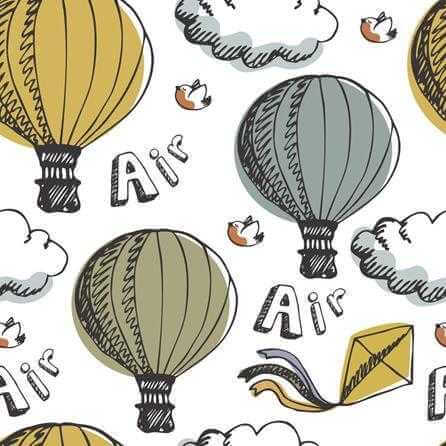 Papel de Parede Adesivo Balão Nuvem 90719656 - Papel na Parede