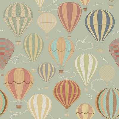 Papel de Parede Adesivo Balão Pássaro Colorido 77194960 - Papel na Parede