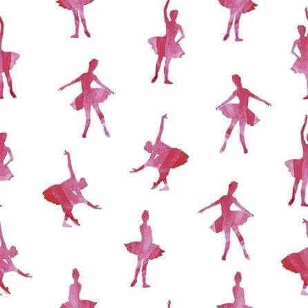 Papel de Parede Adesivo Ballet Aquarela Rosa 386646172 - Papel na Parede