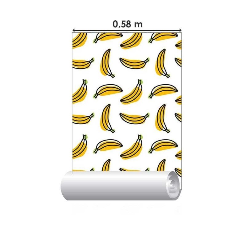 Papel de Parede Adesivo Banana Minimalista N05013 - Papel na Parede