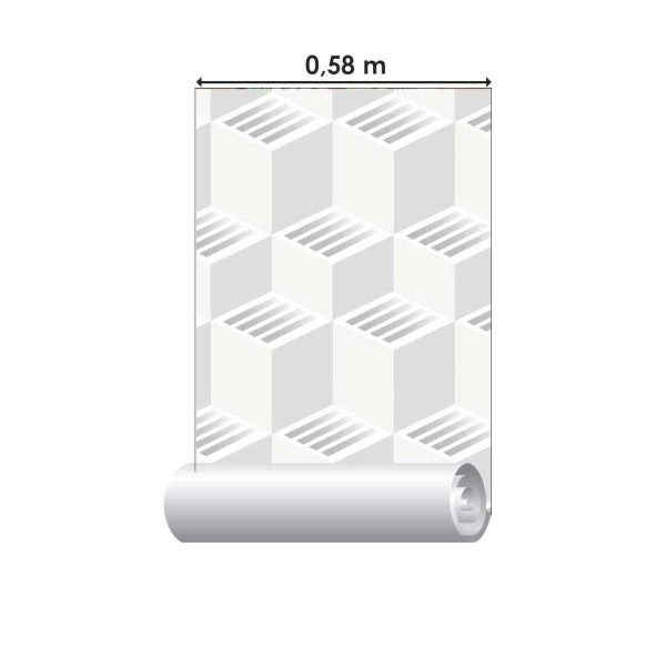Papel de Parede Adesivo Blocos 3D N05248 - Papel na Parede