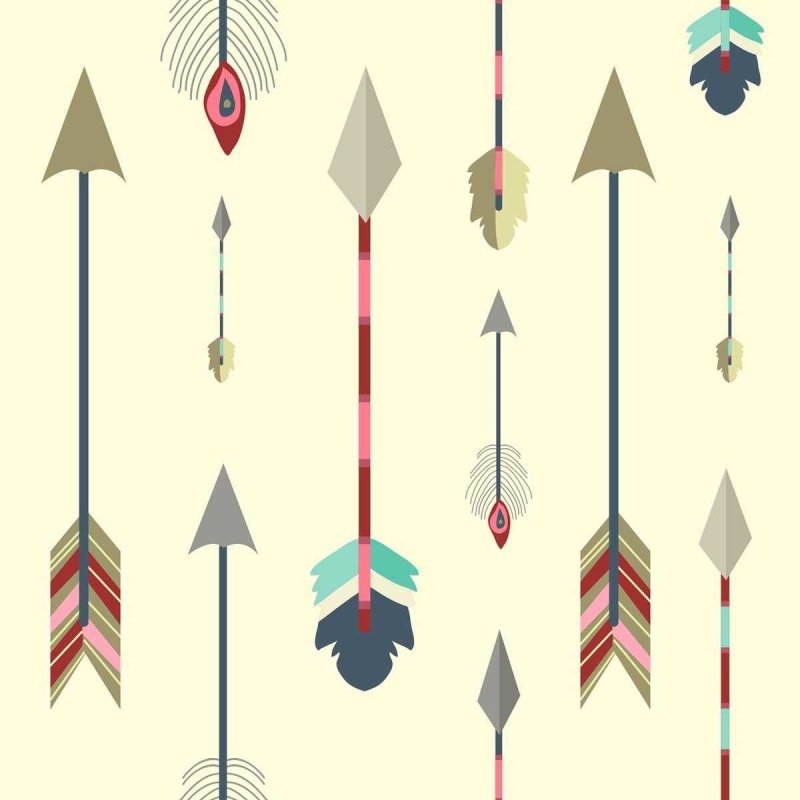 Papel de Parede Adesivo Boho Penas Coloridas Fundo Bege N07027 - Papel na Parede