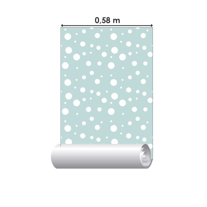 Papel de Parede Adesivo Bolha Branca N04009 - Papel na Parede