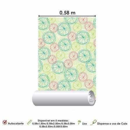 Papel de Parede Adesivo Bolhas Verde 108034505 - Papel na Parede