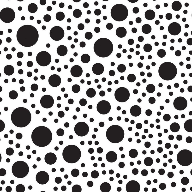 Papel de Parede Adesivo Bolinhas Poá P&B N017055 - Papel na Parede