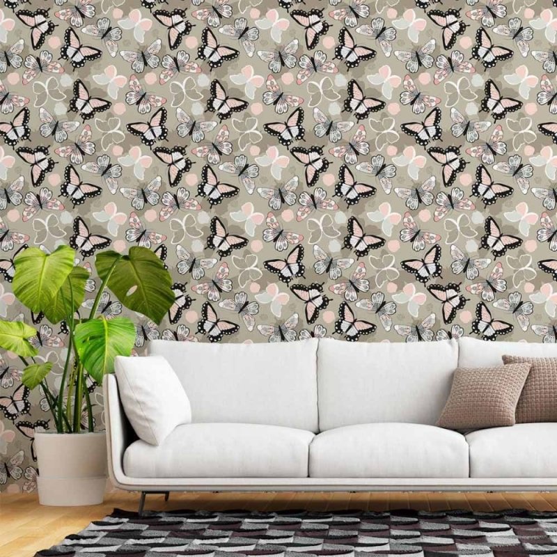 Papel de Parede Adesivo Borboletas N015135 - Papel na Parede