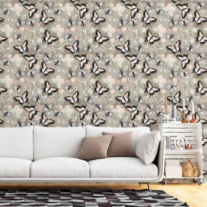 Papel de Parede Adesivo Borboletas N015135 - Papel na Parede