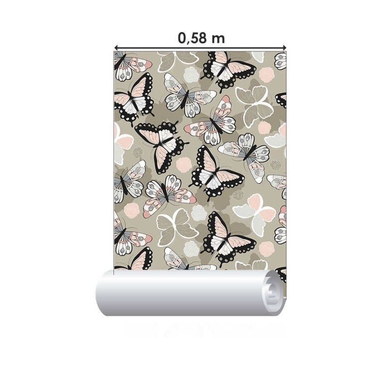 Papel de Parede Adesivo Borboletas N015135 - Papel na Parede