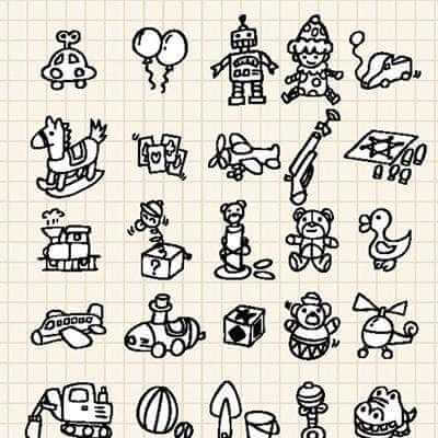 Papel de Parede Adesivo Brinquedos para Colorir 61584463 - Papel na Parede