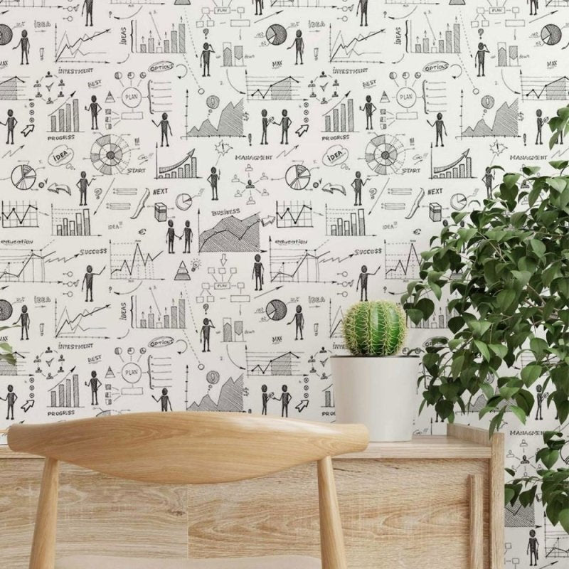 Papel de Parede Adesivo Bussiness N014130 - Papel na Parede