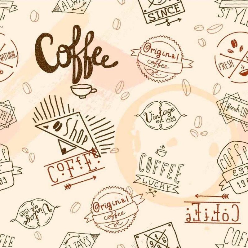 Papel de Parede Adesivo Café Lettering N06223 - Papel na Parede