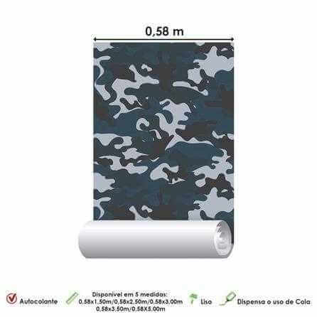 Papel de Parede Adesivo Camuflado Militar 73562 - Papel na Parede