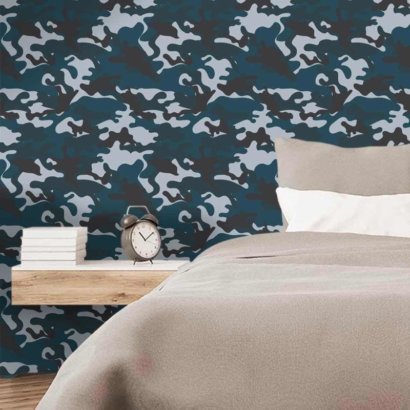 Papel de Parede Adesivo Camuflado Militar 73562 - Papel na Parede