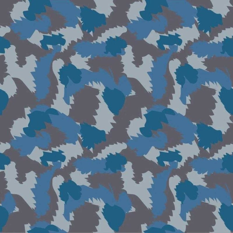 Papel de Parede Adesivo Camuflado Militar Azul 35641 - Papel na Parede