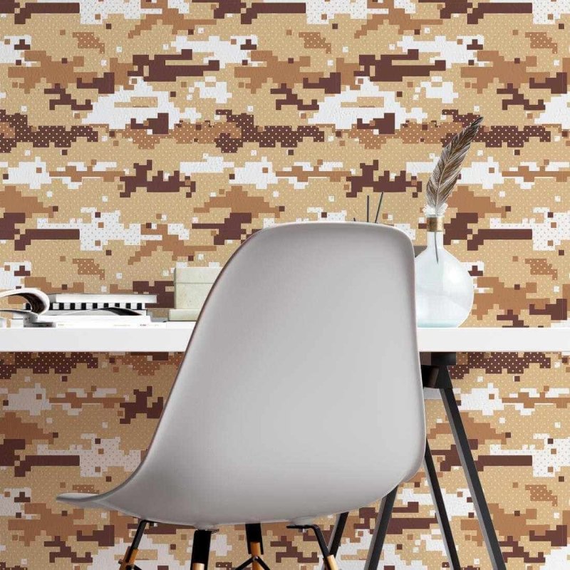 Papel de Parede Adesivo Camuflado N8836D - Papel na Parede