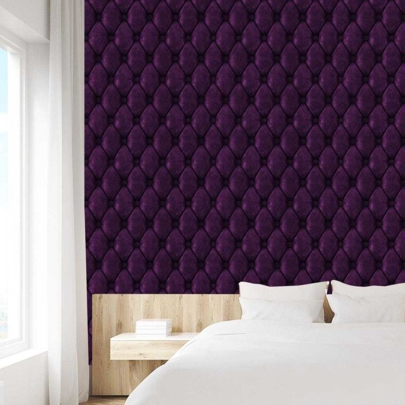 Papel de Parede Adesivo Capitone Roxo 0146r - Papel na Parede