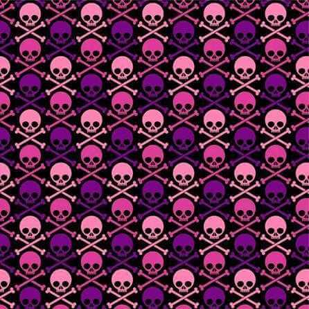 Papel de Parede Adesivo Caveira Rosa e Roxo 138790502 - Papel na Parede