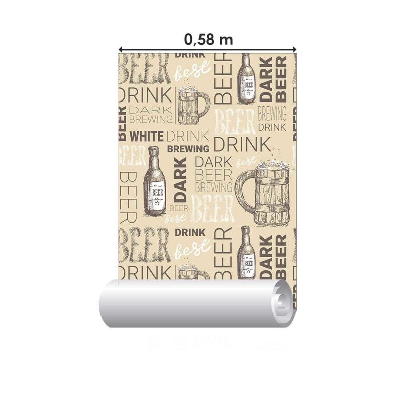 Papel de Parede Adesivo Cerveja Retrô N04092 - Papel na Parede